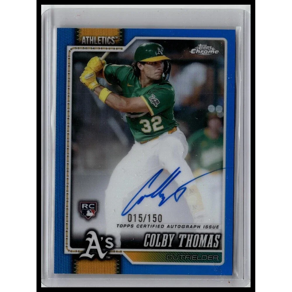 2026 Topps Chrome Colby Thomas #RA-CT Athletics Rookie Auto Blue #/150